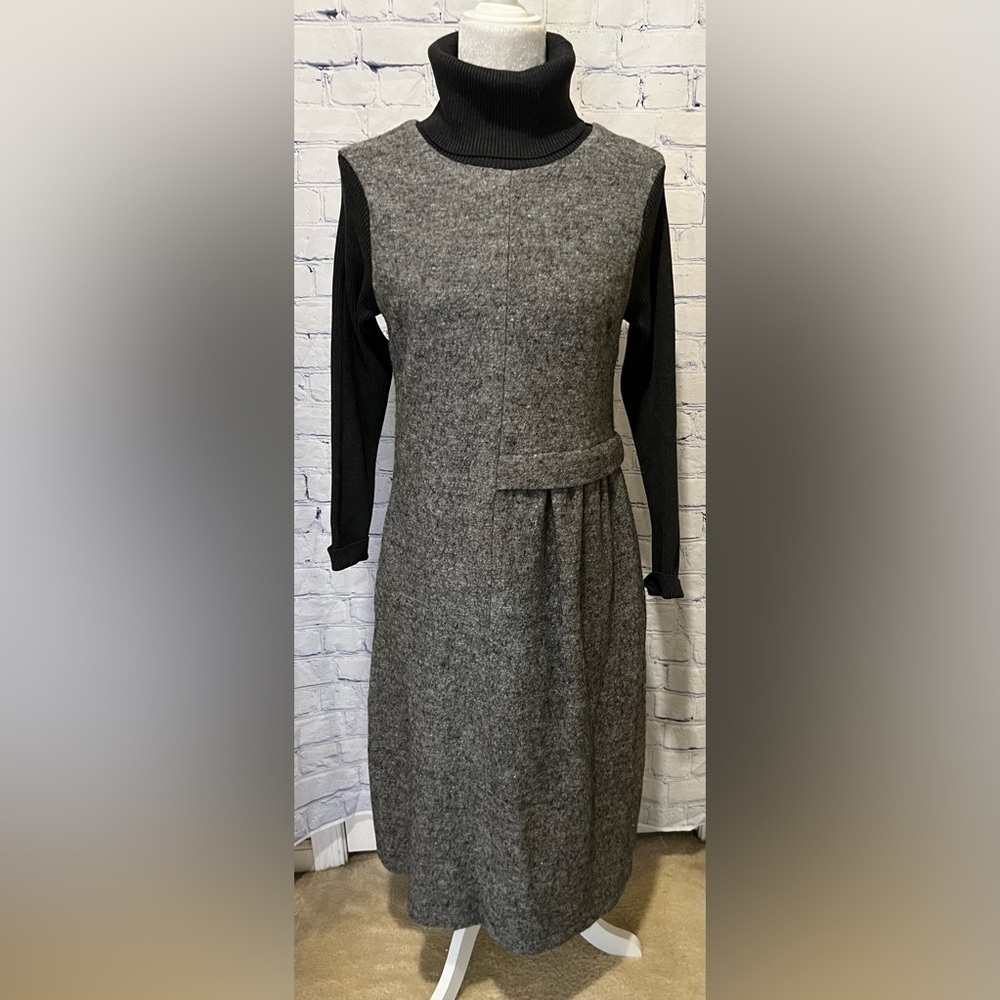 Misslook Woman's Dress Gray Turtle Neck Sweater Dress Size 6